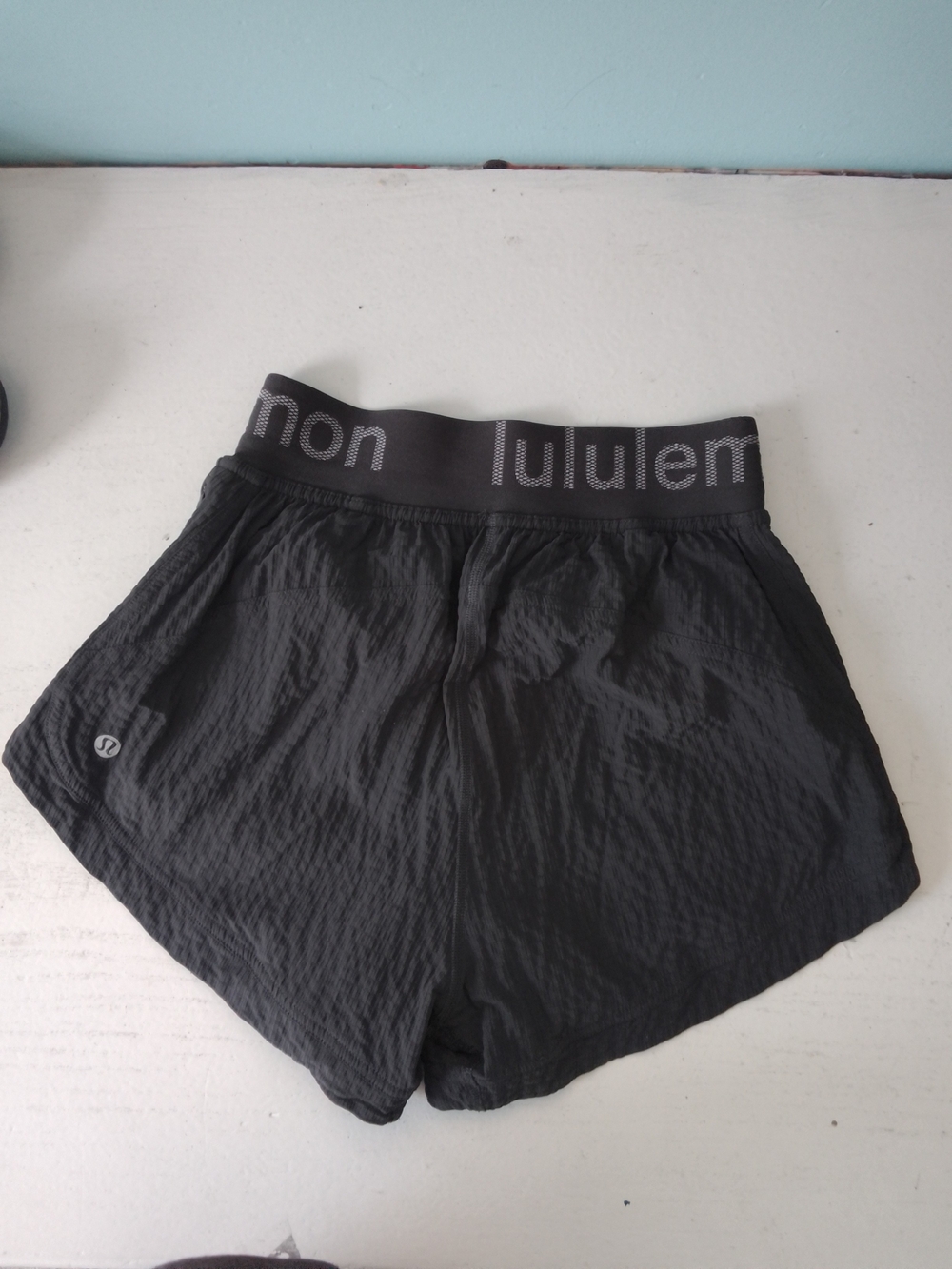 lululemon athletica Black Athletic Shorts with Logo Waistband